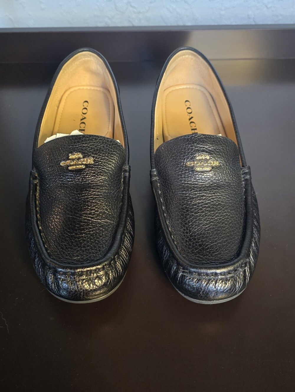 Coach Women's Size 8.5 Driving Loafers in Soft Black Leather - Picture 2 of 6